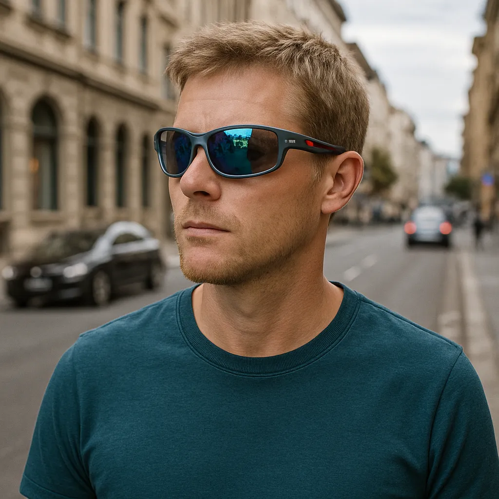 Ein Mann mit Sonnenbrille